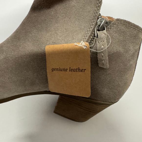 Frye Womens Judith Double Zip Suede Leather Ankle Bootie Taupe Gray Size 9.5M - Picture 6 of 11